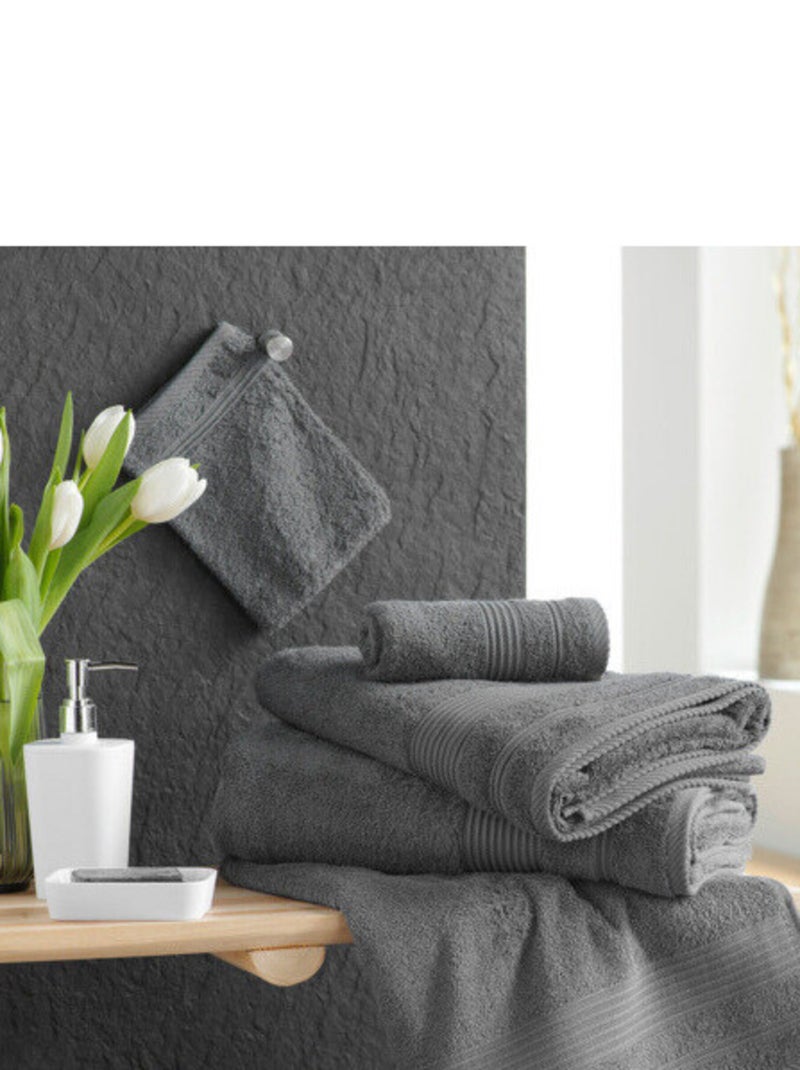 Draps de bain Coton PROMO LINGE gris anthracite - Kiabi