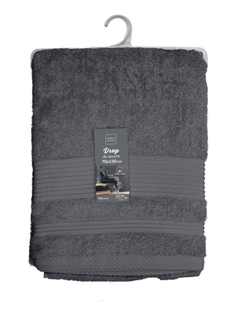 Draps de bain Coton PROMO LINGE gris anthracite - Kiabi