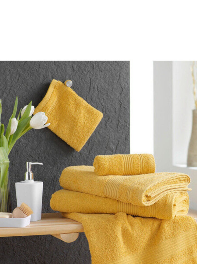 Draps de bain Coton PROMO LINGE Jaune poussin - Kiabi