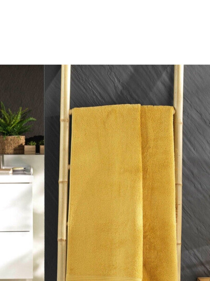 Draps de bain Coton PROMO LINGE Jaune poussin - Kiabi