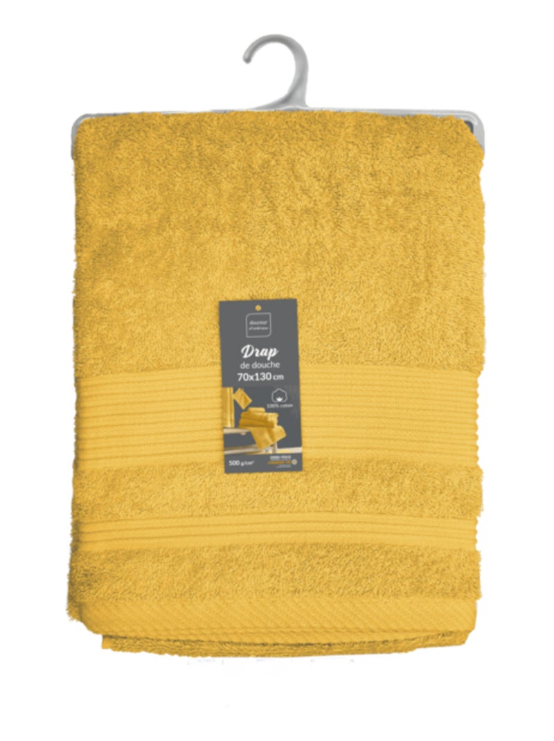 Draps de bain Coton PROMO LINGE Jaune poussin - Kiabi