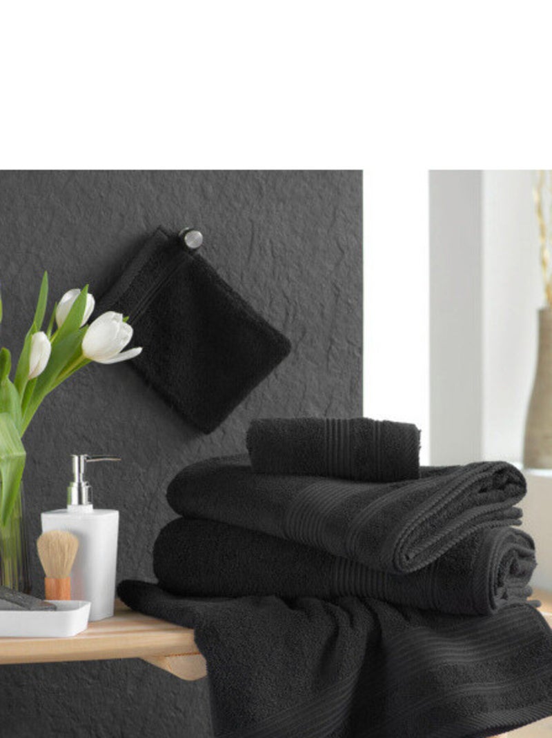 Draps de bain Coton PROMO LINGE Noir - Kiabi