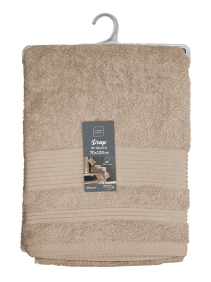Draps de bain Coton PROMO LINGE Taupe - Kiabi
