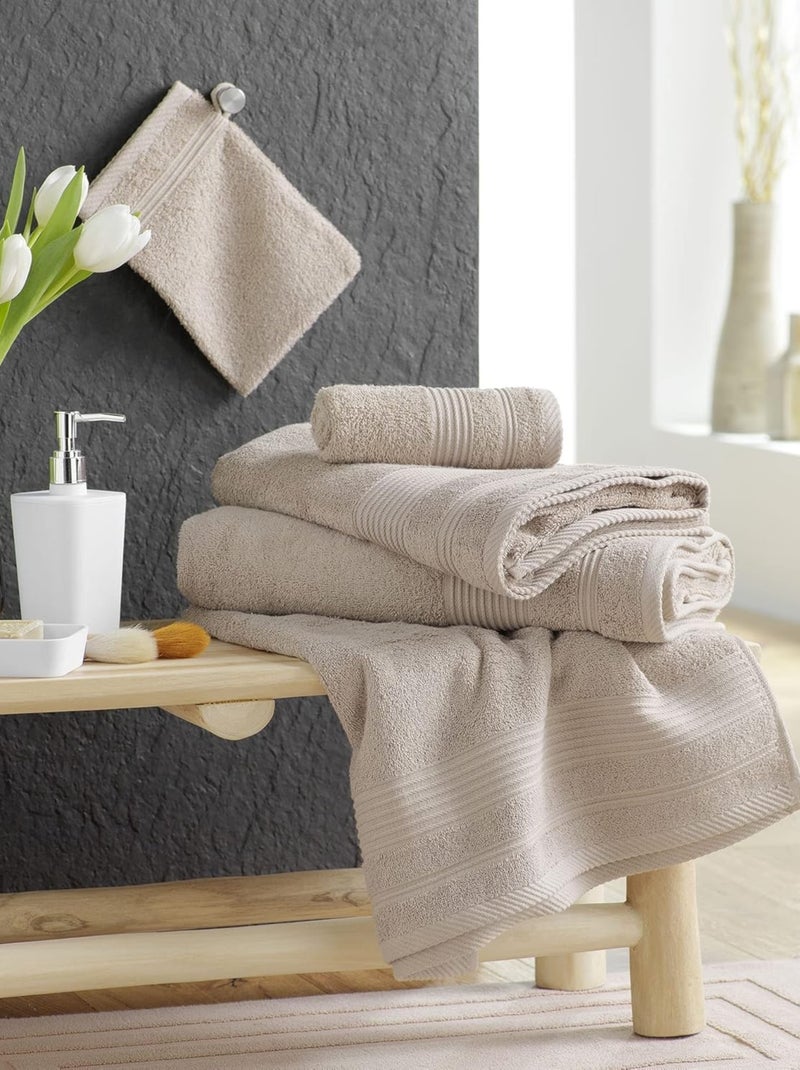 Draps de bain Coton PROMO LINGE Taupe - Kiabi