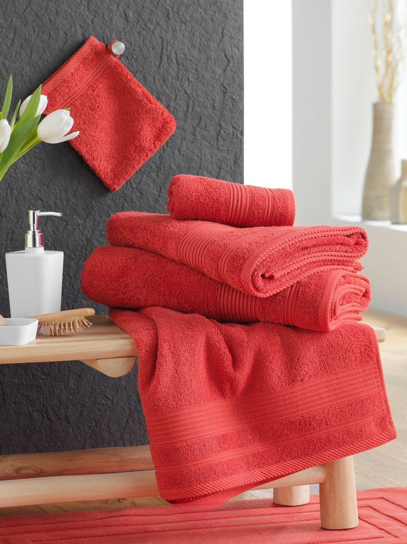 Draps de bain Coton PROMO LINGE Terracotta - Kiabi