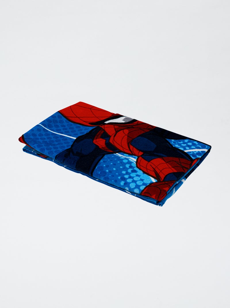 Draps de plage 'Marvel' 'Spiderman' en coton 70x140 cm Bleu - Kiabi