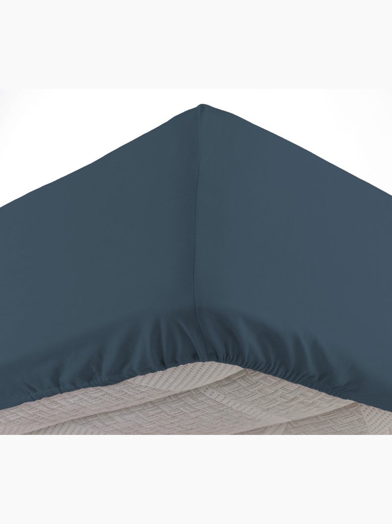 Draps Housse Coton NOA PROMO LINGE Bleu nuit - Kiabi