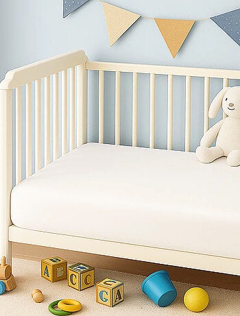 Draps Housse en Coton Bio Blanc