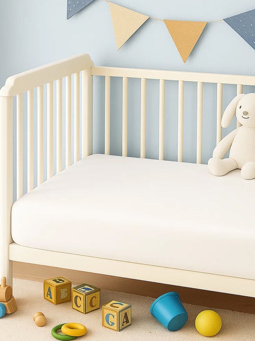 Draps Housse en Coton Bio Blanc - Kiabi