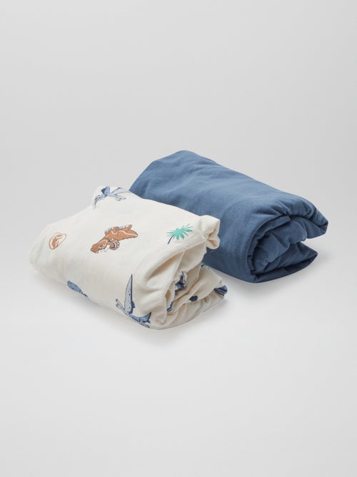 Draps housse 'Jurassic Explorers' - lot de 2 - Kiabi