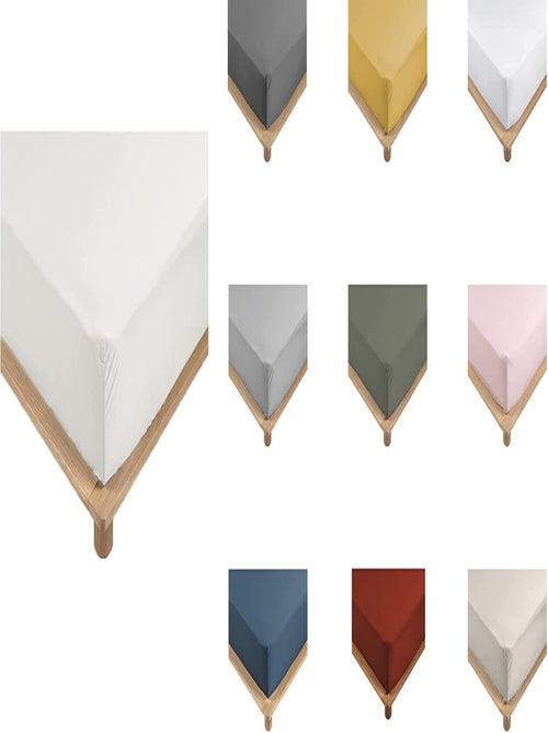 Draps Housse Percale de Coton 78fils LIA PROMO LINGE - Kiabi