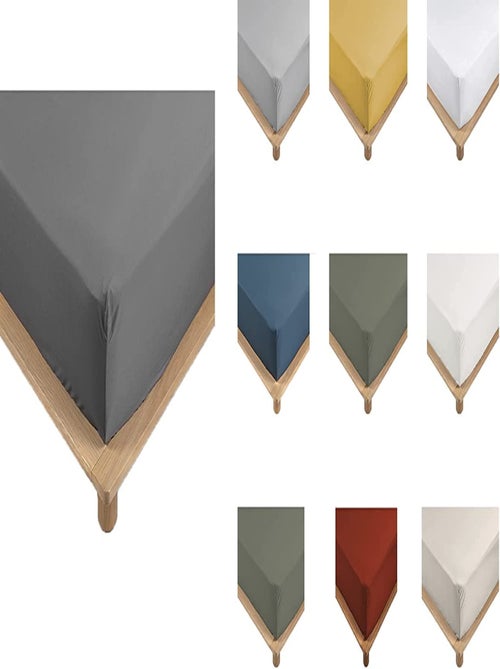 Draps Housse Percale de Coton 78fils LIA PROMO LINGE - Kiabi Draps Housse Percale de Coton 78fils LIA PROMO LINGE - Kiabi