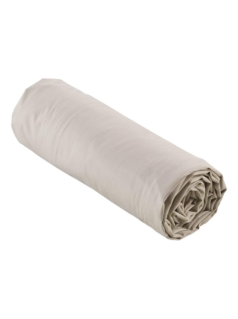 Draps Housse Percale de Coton 78fils LIA PROMO LINGE Marron glacé - Kiabi
