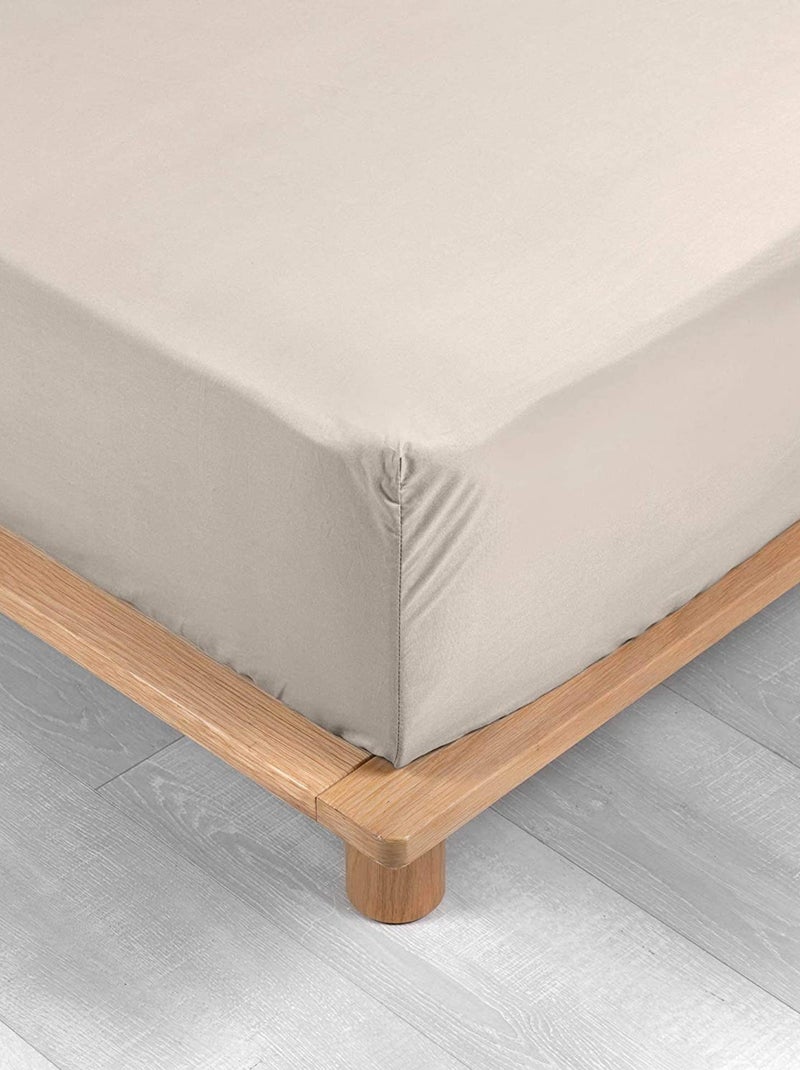 Draps Housse Percale de Coton 78fils LIA PROMO LINGE Marron glacé - Kiabi