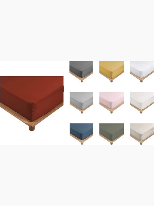 Draps Housse Percale de Coton 78fils LIA PROMO LINGE - Kiabi Draps Housse Percale de Coton 78fils LIA PROMO LINGE - Kiabi