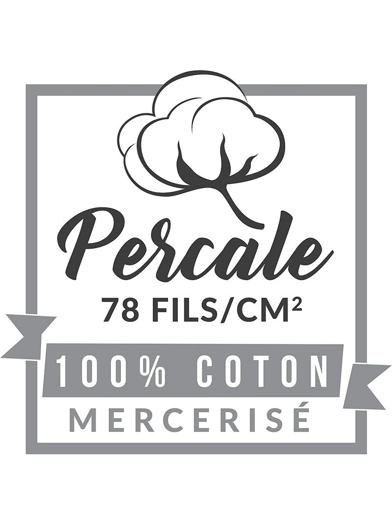 Draps Housse Percale de Coton 78fils LIA PROMO LINGE Rouge - Kiabi