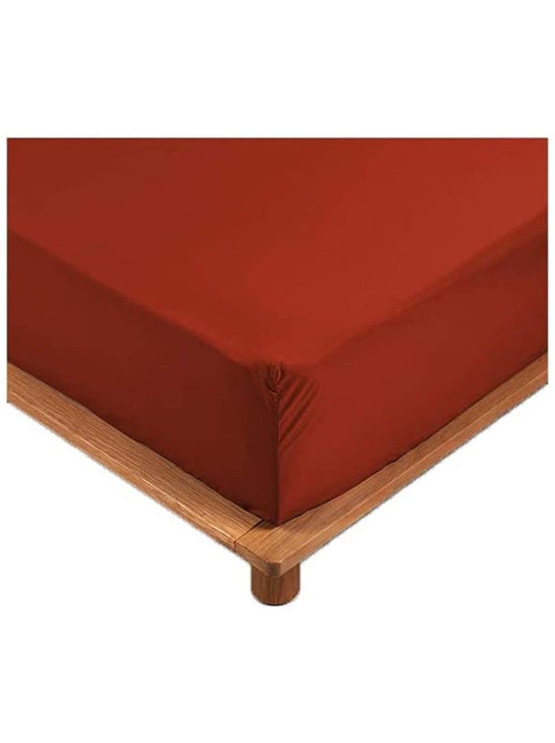 Draps Housse Percale de Coton 78fils LIA PROMO LINGE Rouge - Kiabi