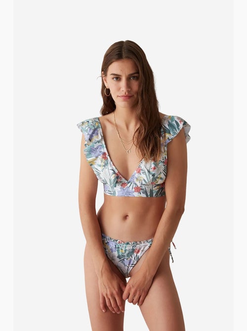 Dream garden bas de bikini super à motif fleuri et volants penti - Kiabi