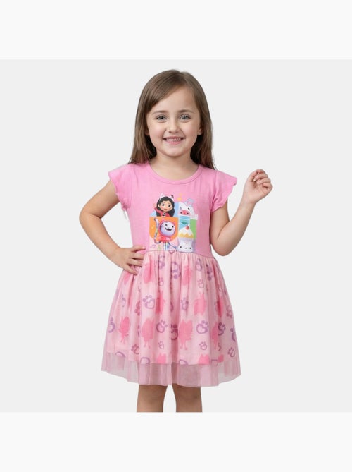 Dreamworks - robe imprimée manches courtes, jupe en tulle - Kiabi Dreamworks - robe imprimée manches courtes, jupe en tulle - Kiabi