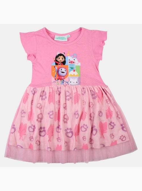 Dreamworks - robe imprimée manches courtes, jupe en tulle - Kiabi Dreamworks - robe imprimée manches courtes, jupe en tulle - Kiabi