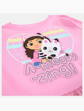 Dreamworks - robe manches longues avec jupe en tulle, col rond