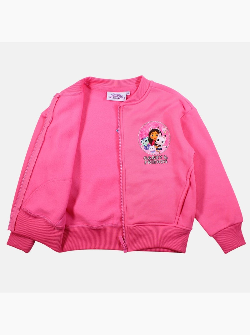 Dreamworks - veste zippée imprimée, finitions bord-côte Rose - Kiabi