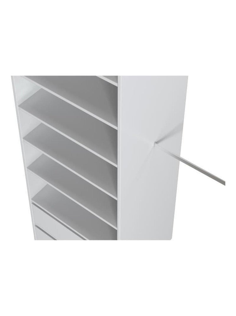 Dressing 1 colonne COMBI - Blanc - 2 penderies et - AUCUNE Blanc - Kiabi