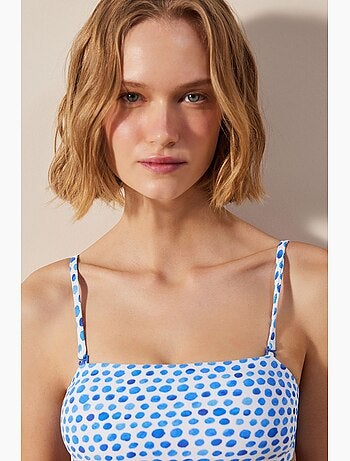 Drip haut de bikini texturé bandeau penti