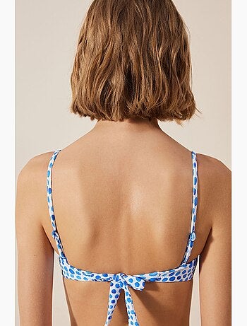 Drip haut de bikini texturé bandeau penti