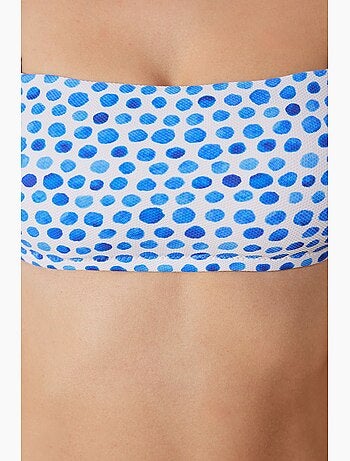 Drip haut de bikini texturé bandeau penti