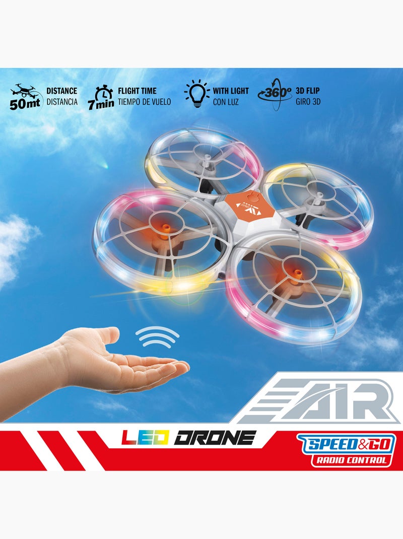 Drone 360º jouet télécommandé avec lumières led 17x17 cm speed & go N/A - Kiabi