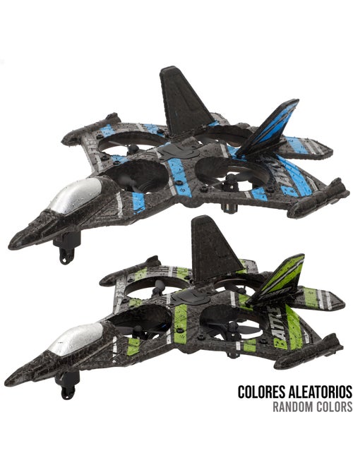 Drone de combat télécommandé de 25 cm avec rotation à 360° et gyroscope speed & go - Kiabi