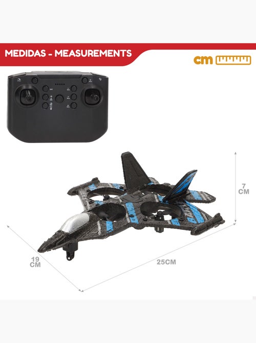 Drone de combat télécommandé de 25 cm avec rotation à 360° et gyroscope speed & go - Kiabi