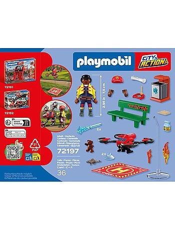 Drone de pompiers avec flèches d'eau