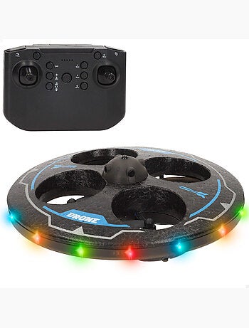 Drone jouet circulaire télécommandé avec rotation à 360° et gyroscope speed & go