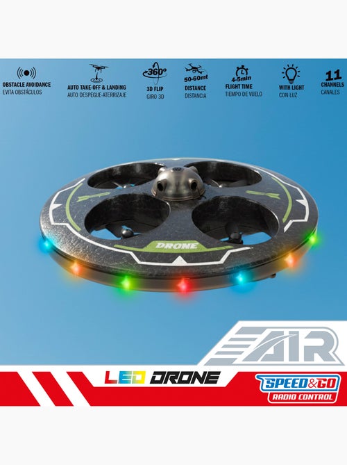 Drone jouet circulaire télécommandé avec rotation à 360° et gyroscope speed & go - Kiabi