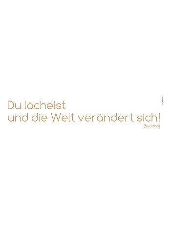 Du lächelst, Sticker murale - 14 x 70 cm