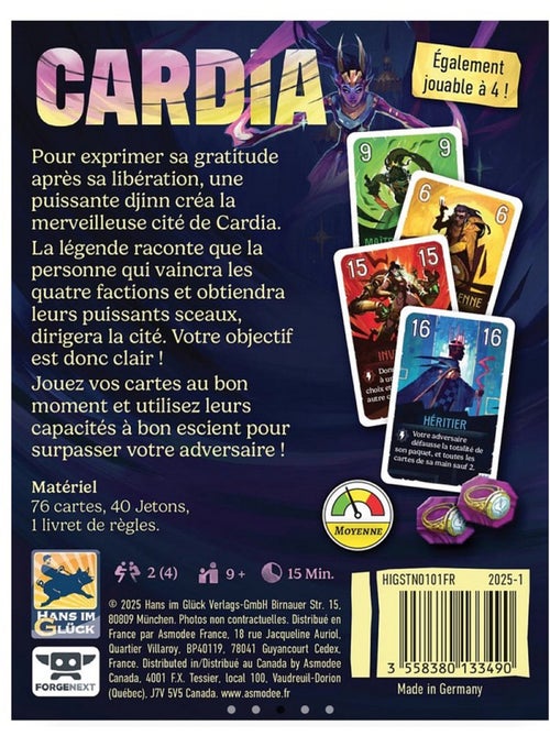Duel pour Cardia - jeu de bataille strategique - Kiabi