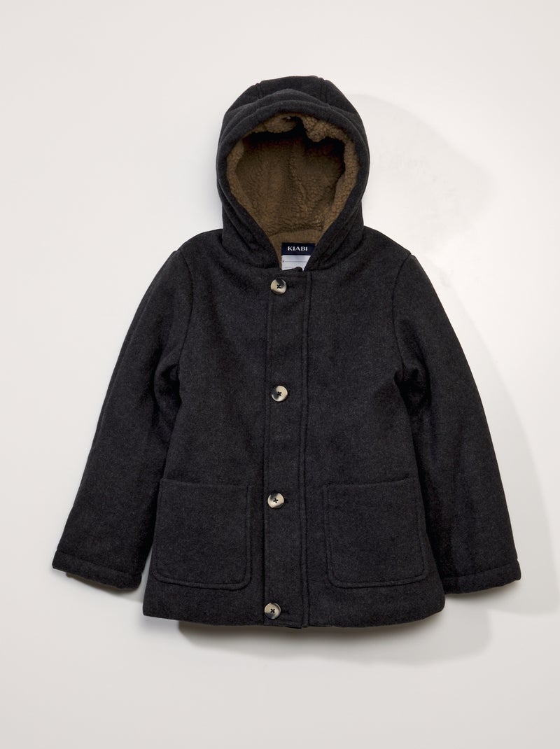 Duffle coat effet lainage Gris - Kiabi