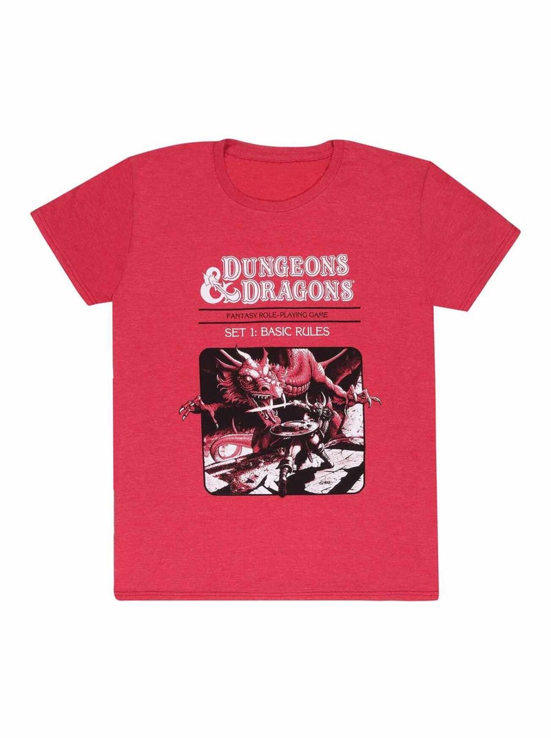 Dungeons & Dragons - T-shirt DRAGON SLAYER Rouge - Kiabi