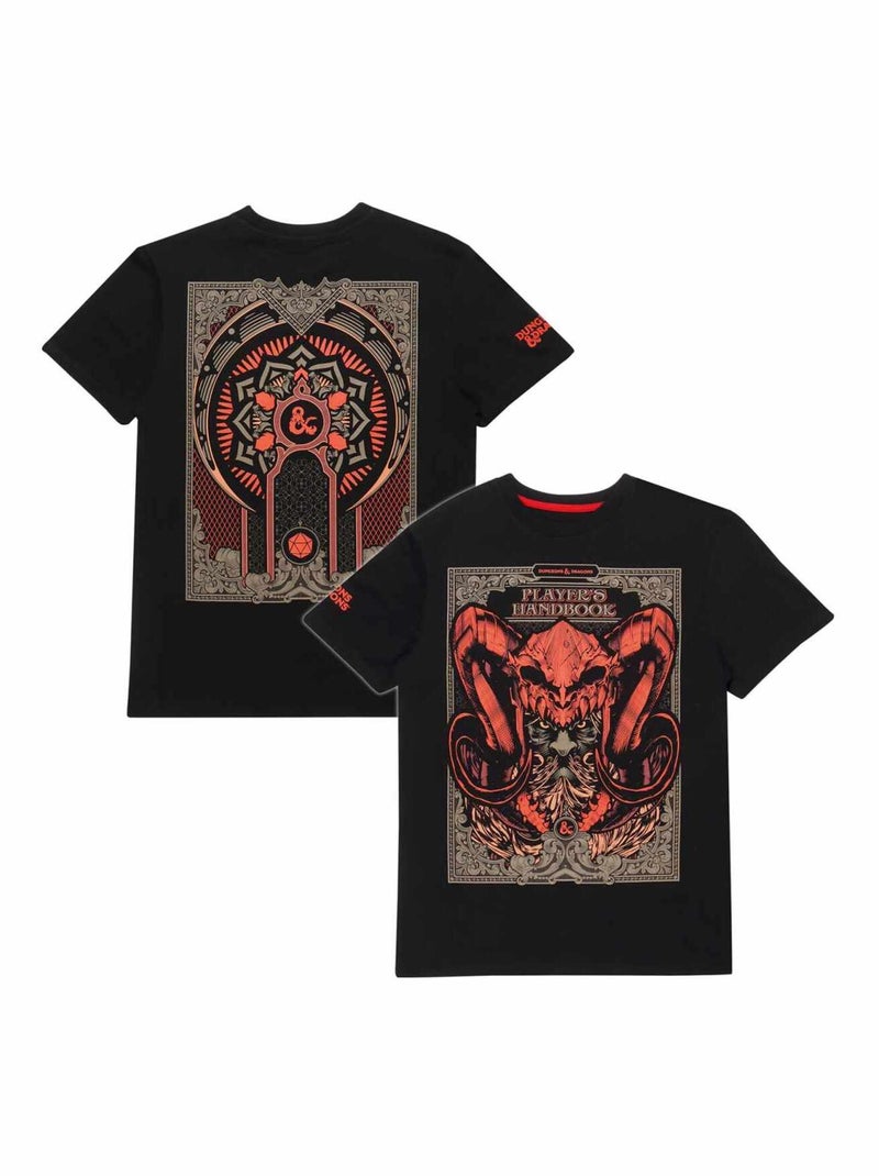 Dungeons & Dragons - T-shirt PLAYERS HANDBOOK Gris Noir - Kiabi