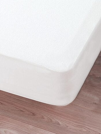 Alèse plateau en molleton lit bébé - Blanc - Kiabi - 12.71€