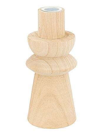 Duo de bougeoirs en bois