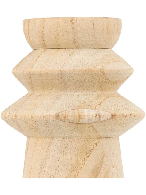 Duo de bougeoirs en bois - Kiabi