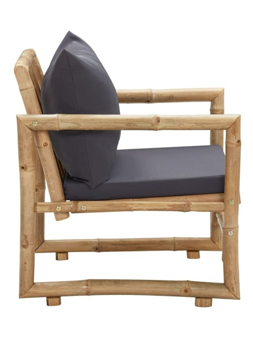 Duo de chaises de jardin en bambou - Kiabi