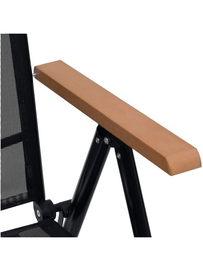 Duo de chaises de jardin pliables Noir - Kiabi