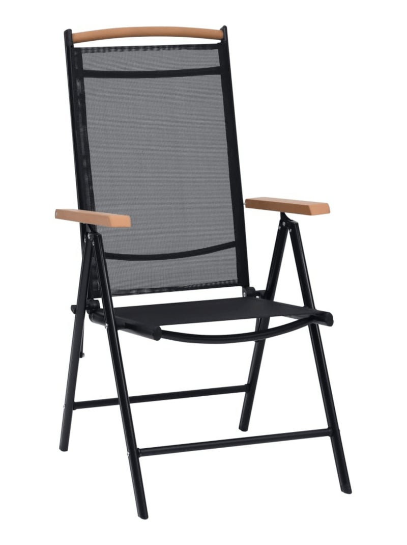 Duo de chaises de jardin pliables Noir - Kiabi