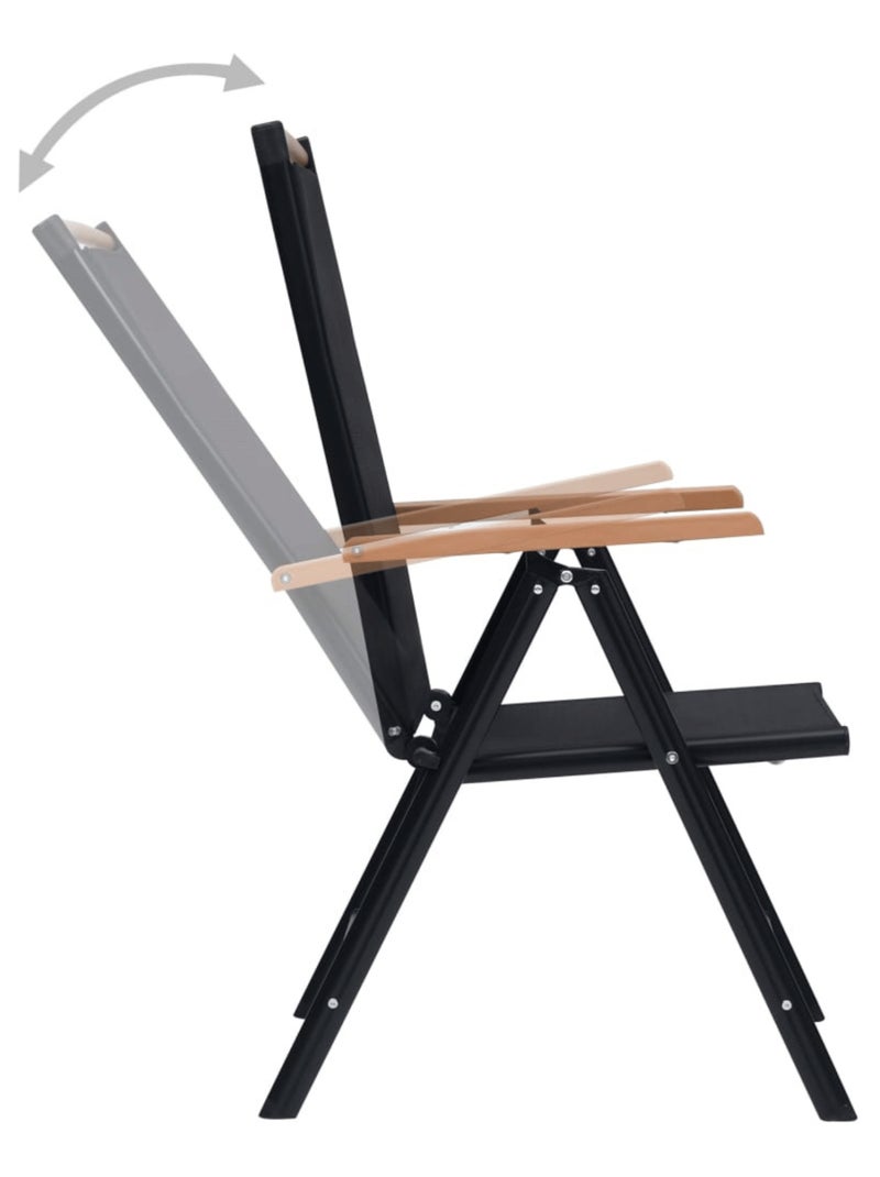 Duo de chaises de jardin pliables Noir - Kiabi