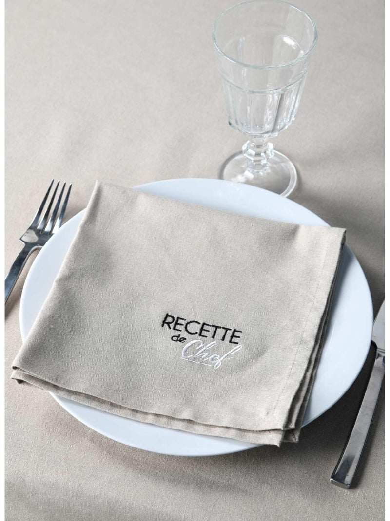 Duo de serviettes de tables bicolores Ecru - Kiabi