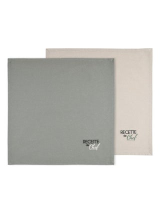 Duo de serviettes de tables bicolores